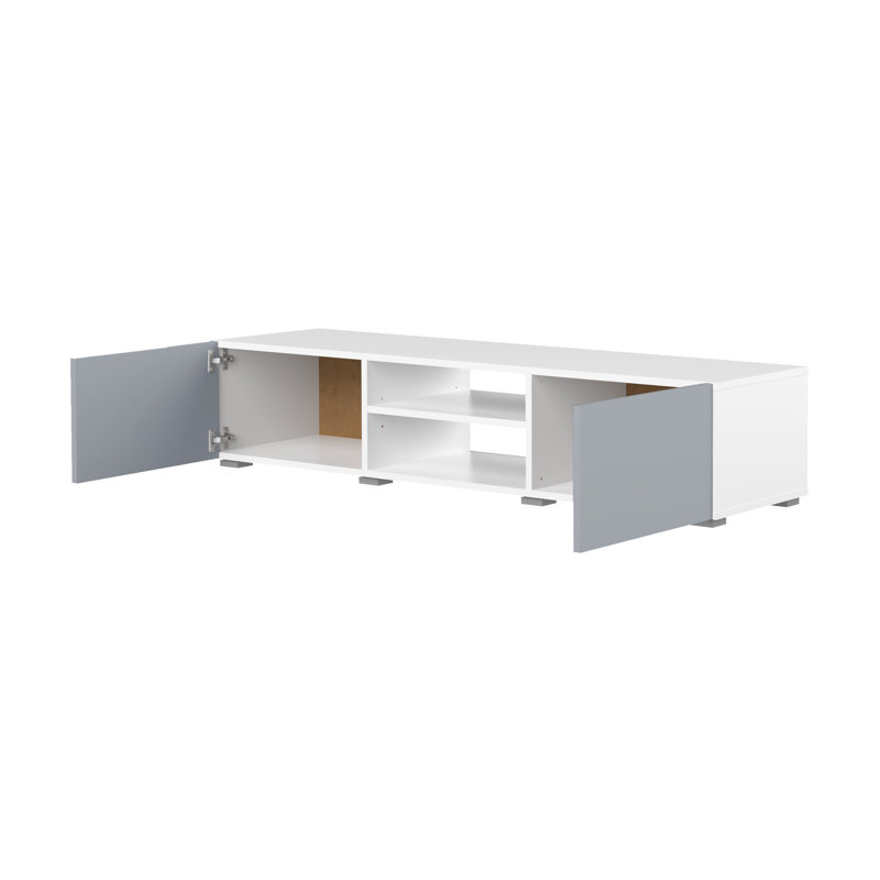 Ellar TV Stand for TVs up to 60", White/Grey