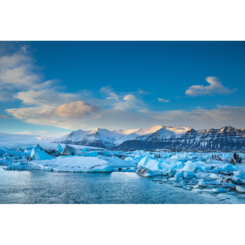 Glacier In Iceland - Wrapped Canvas Print, 20cm H x 30cm W x 3.8cm D