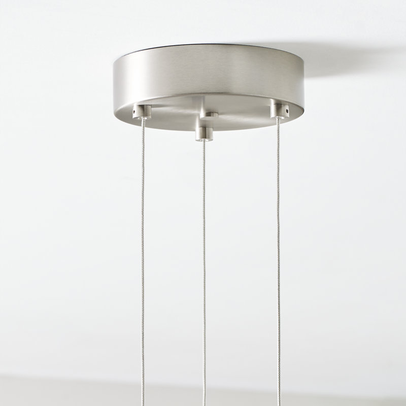Bodiam 1 - Light LED Chandelier, Satin Nickel, 2" H x 30.4" W x 30.4" D