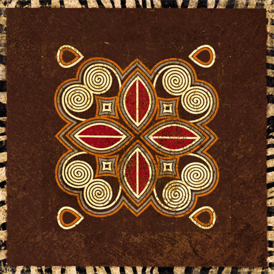 «Ethnic Abstract 3», impression sur toile tendue
