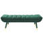 Banc d'appoint argenté en velours touffeté Byron-1660930541
