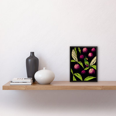 Parrot In Tree Fruit Bright - Single Picture Frame Print