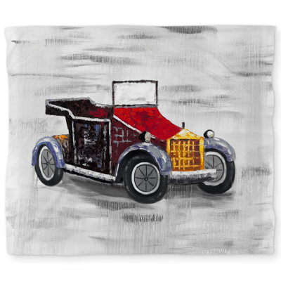 Vintage Car with Sunroof Duvet Cover - Contemporary Home Decor