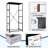4 Drawer Dresser for Bedroom, Narrow Chest of Drawers, Wooden Top and Study Iron Frame 18"x37.5"-(WxH)