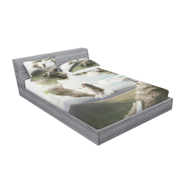 Microfiber Sheet Set, Queen Sheet Set with Fitted Sheet