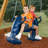 Mega Rider 2-Person Glider Swing with Chains and Hooks, Blue