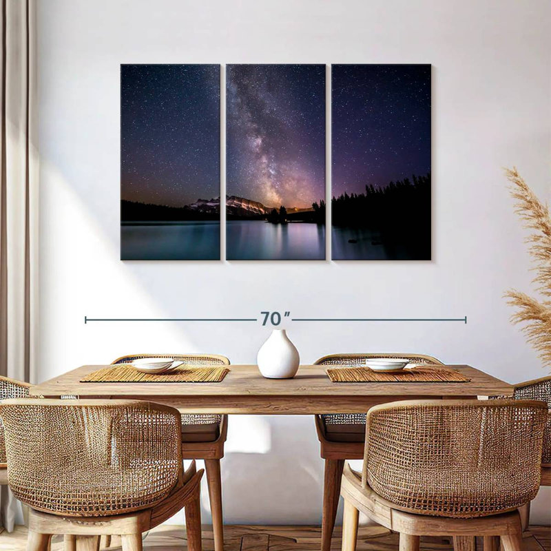Voie Lactée Oberle au-dessus de deux lac Jack, H 36 po x l 57 po