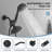 Single-Handle 8-Spray Dual Shower Faucet Set 1.8 GPM With Valve And Filtered Handheld Shower Head-108989395