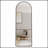 4Th Generation Floor-Mounted Full-Length Arched Mirror, Aluminum Alloy Frame For Modern Spaces And Enhanced Visibility