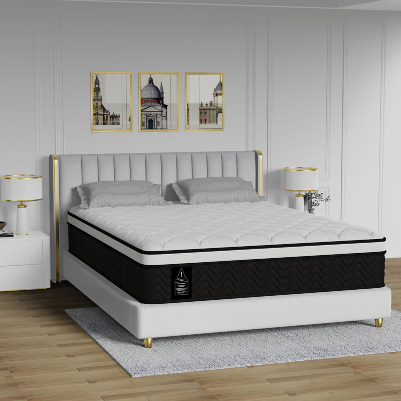 Mattress, 12-Inch Hybrid In A Box | Medium Firm, Cooling Comfort & Motion Isolation, Pocketed Springs, Edge Support | Certipur-US Certified, Back Pain Relief | 100-Night Trial