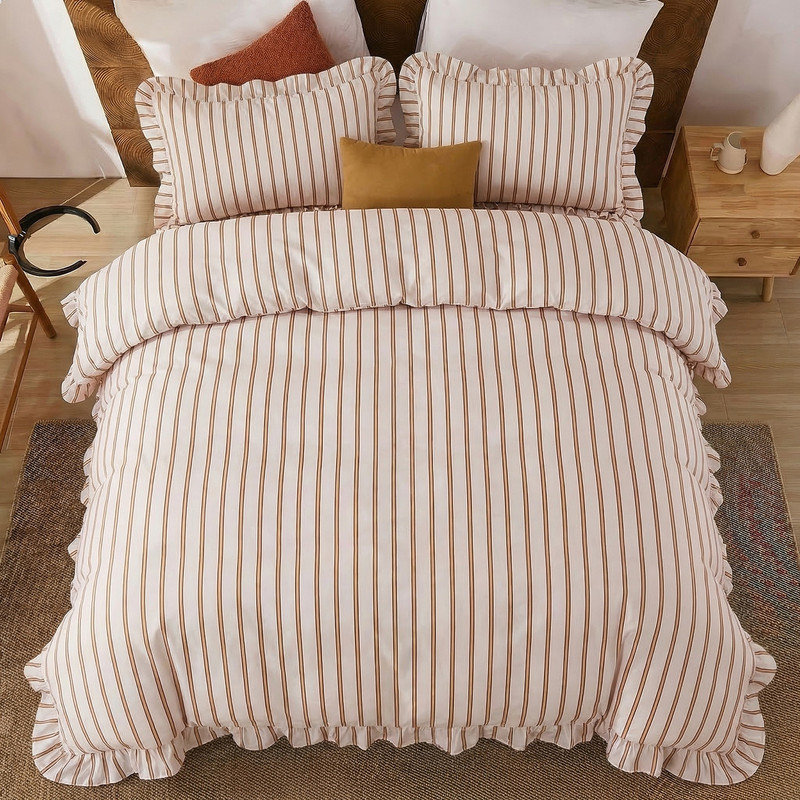 Cotton Twill Striped Comforter