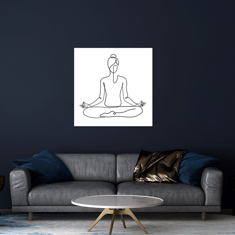 «Yoga Namaste Square» par Dane Khy - impression non encadrée, H 36 po x l 36 po x P 0,25 po