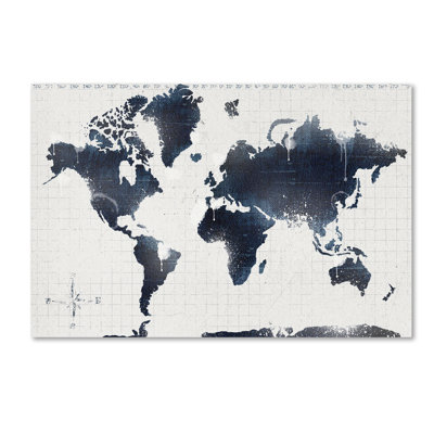 World Map 12 by ALI Chris - Wrapped Canvas Print