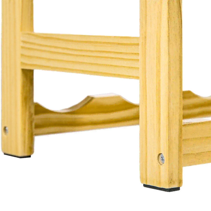 Borwin Solid Wood Wine Bottle Rack Brown