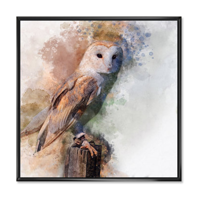 Portrait of a Barn Owl I - reproduction d'art sur toile traditionnelle
