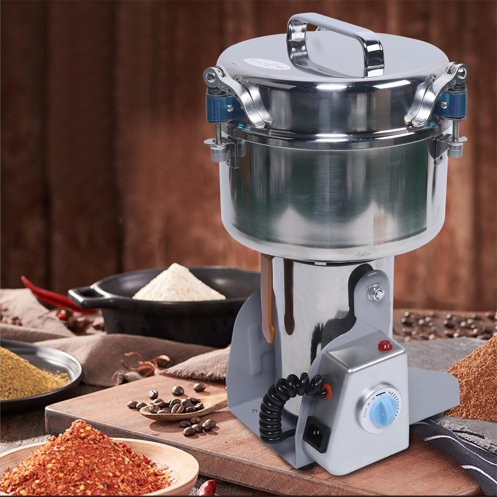 3000W Efficient Dry & Wet Electric Grain Grinder Mill Corn/Spices