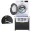 Washer Dryer Pedestal, 24.1" Laundry Pedestal for Compact Washing Machine, Washer and Dryer Stand with Shelf and Base Storage
