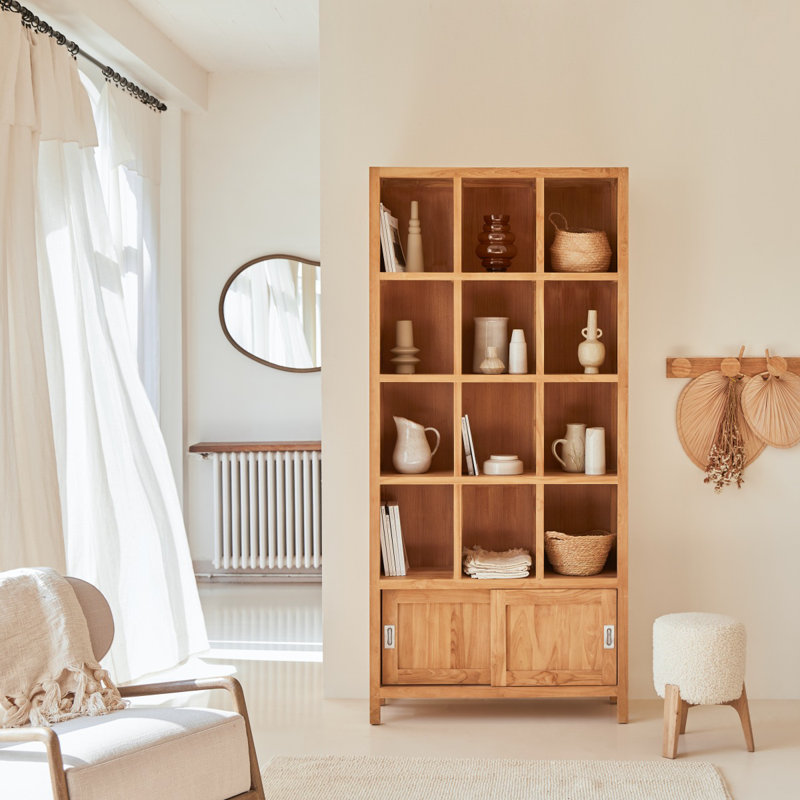 215cm H x 100cm W Solid Wood Bookcase