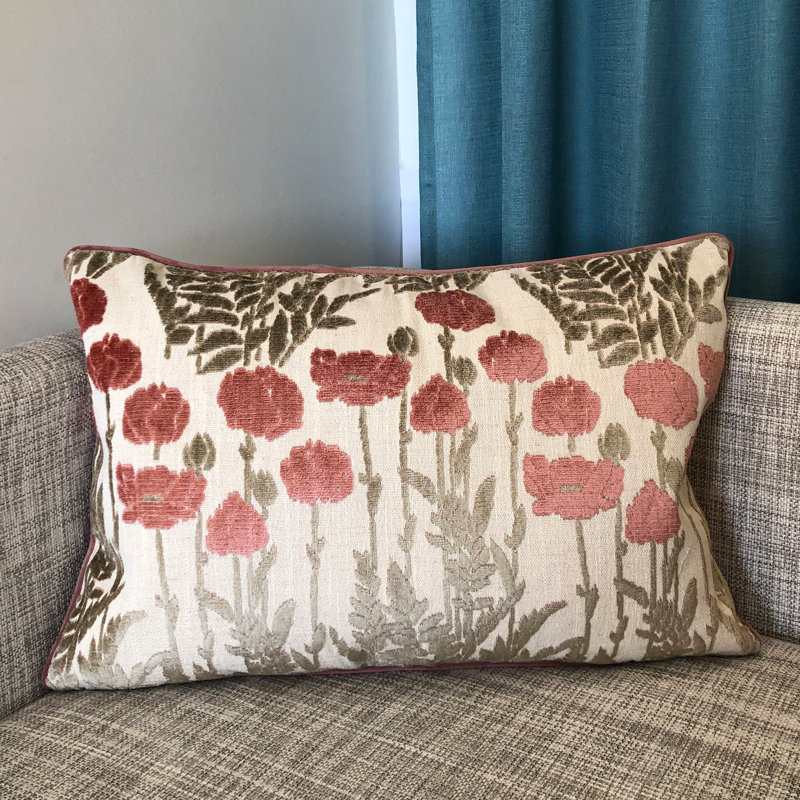Lumbar Pillow Cover & Insert, Coral