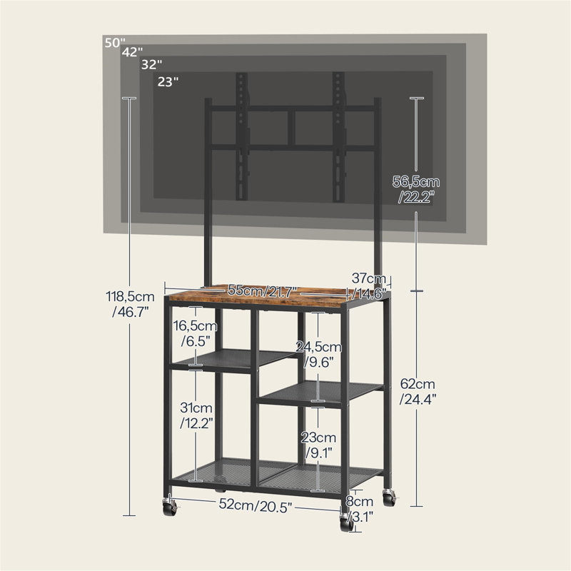 Unfinished TV Stand for TVs up to 50" with Fireplace Included