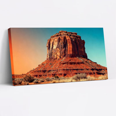 «Desert Butte Landscape», ensemble de 1 reproduction d'art sur toile tendue