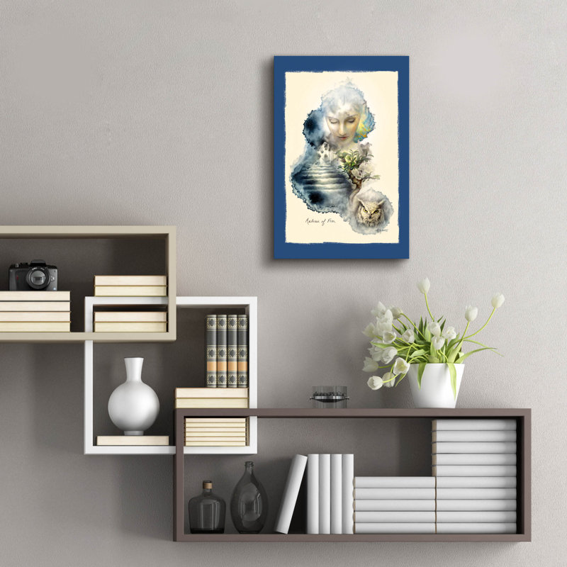 Art mural en verre épique «Libération de la peur» par Art and a Little Magic, H 24 po x l 16 po x P 0,2 po