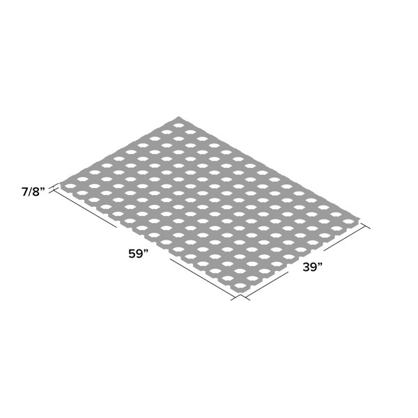 Choice 39 x 58 1/2 Red Rubber Straight Edge Grease-Resistant Anti-Fatigue  Floor Mat 