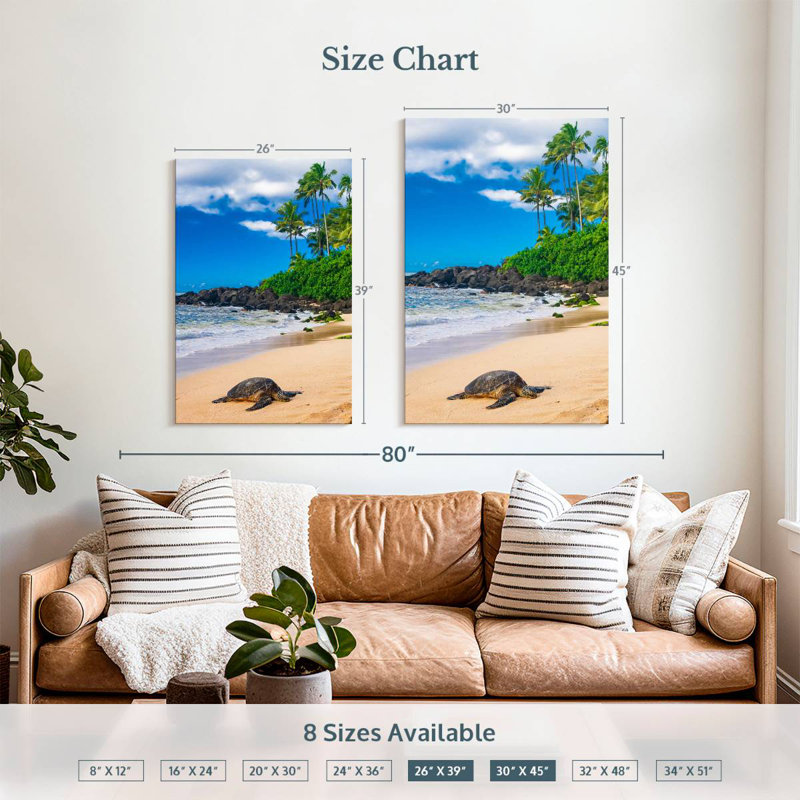 Brampt Honu Sea Turtle, 39" H x 26" W