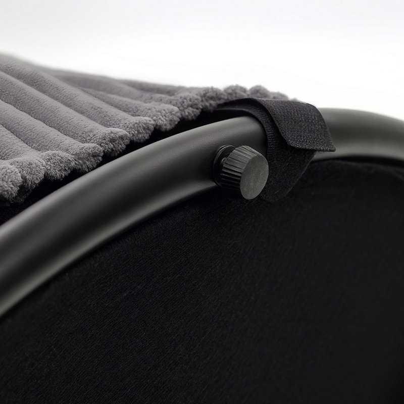 Repose-pieds rembourré, tabouret de rangement rond avec couvercle