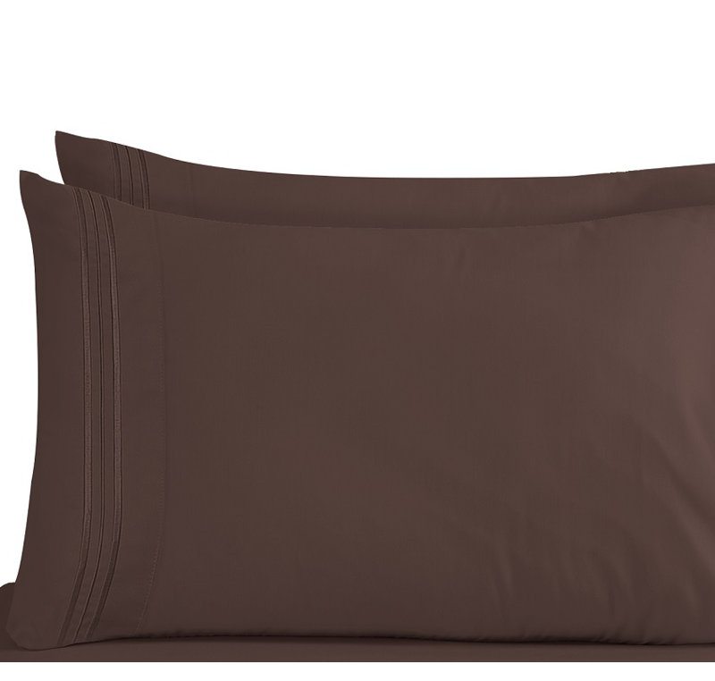 Premium Microfiber Pillow Case, Standard, Chocolate Brown