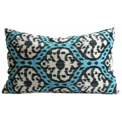 Velvet Ikat Pillow Cover