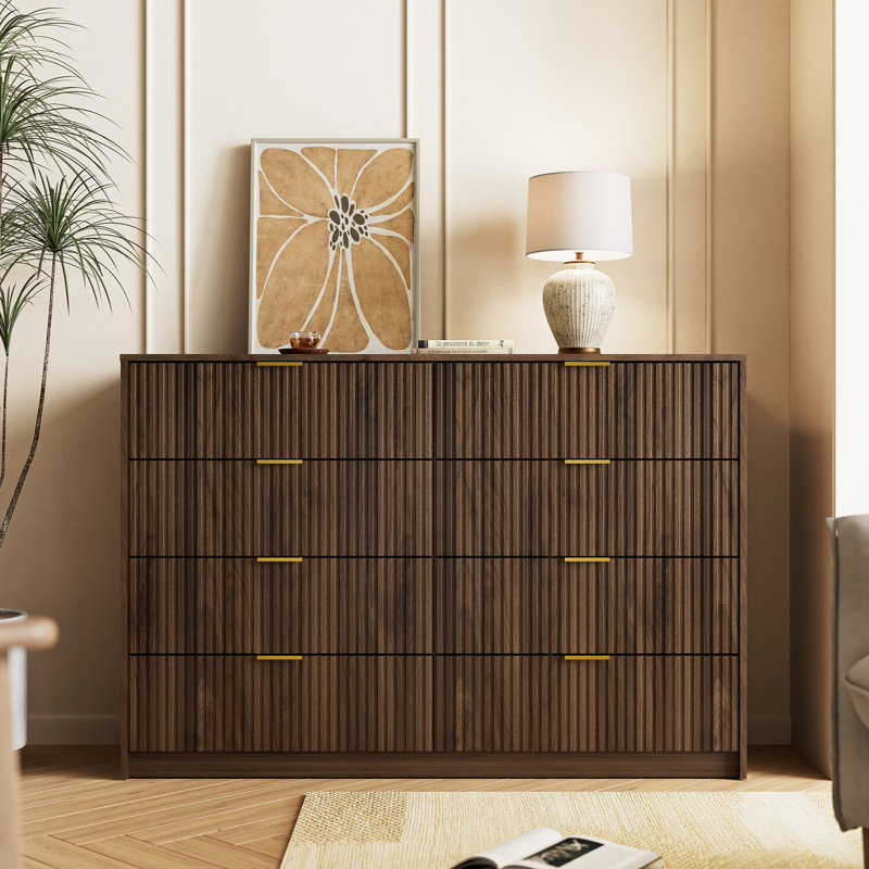 55" W 8 - Drawer Dresser, Dark Brown