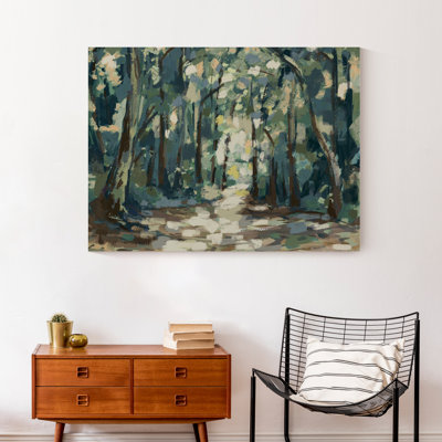 Blue and Green Abstract Canvas Print