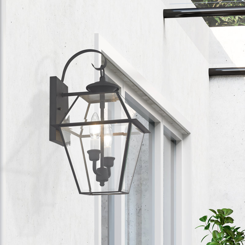 Boto Solid Brass Wall Light, Black