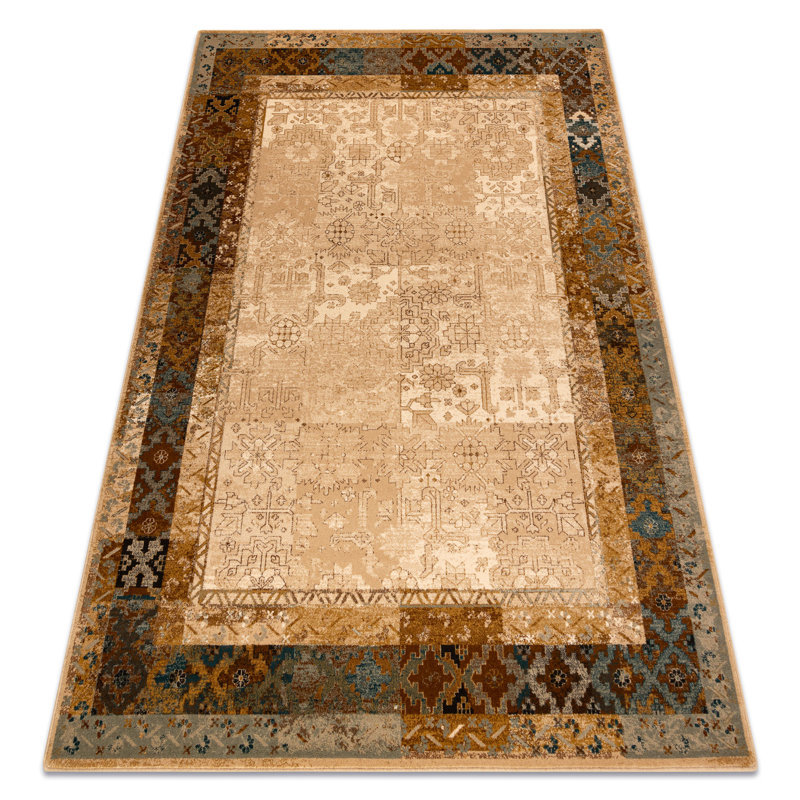 Oriental Wool Area Rug, Rectangular 66 x 100cm
