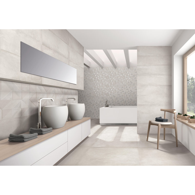 Cromat 10" x 30" Ceramic Wall Tile, White
