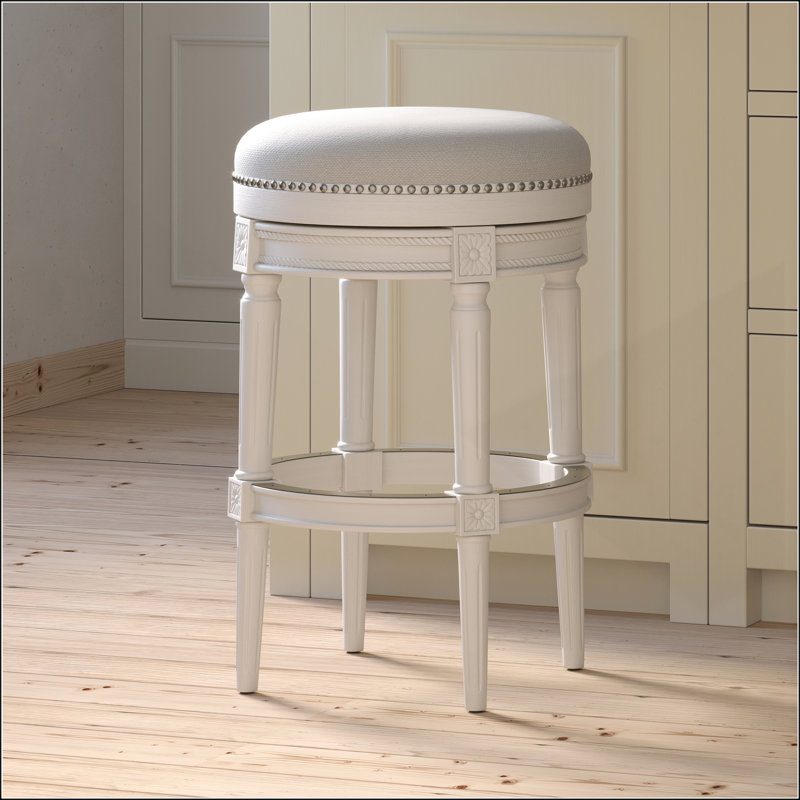 Tabouret de bar pivotant sans dossier 31 po en bois