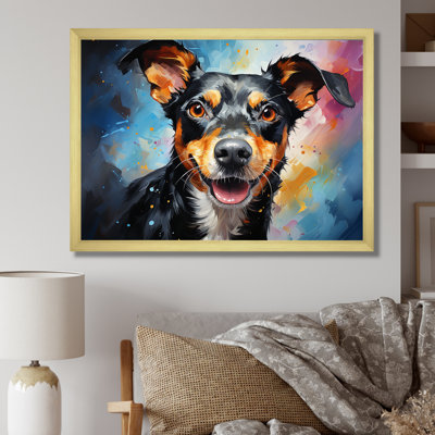 Popart Rat Terrier Rascal sur toile