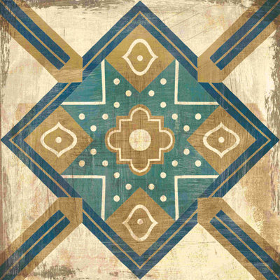Moroccan Tiles Blue IX by Cleonique Hilsaca - Wrapped Canvas Print
