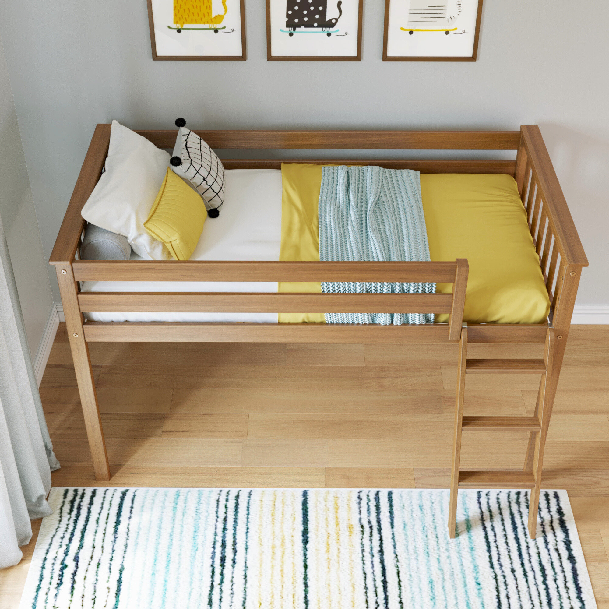 Harriet Bee Jefferies Twin Solid Wood Loft Bed by Harriet Bee & Reviews | Wayfair