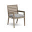 Chaise de salle à manger d'extérieur en polyester avec accoudoirs Ojai