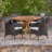 Stennis 4 - Person Acacia Wicker Patio Dining Set with Round Table , Cushions Included-32415448