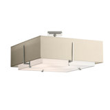 Exos Square Large Double Shade Semi Flush Mount