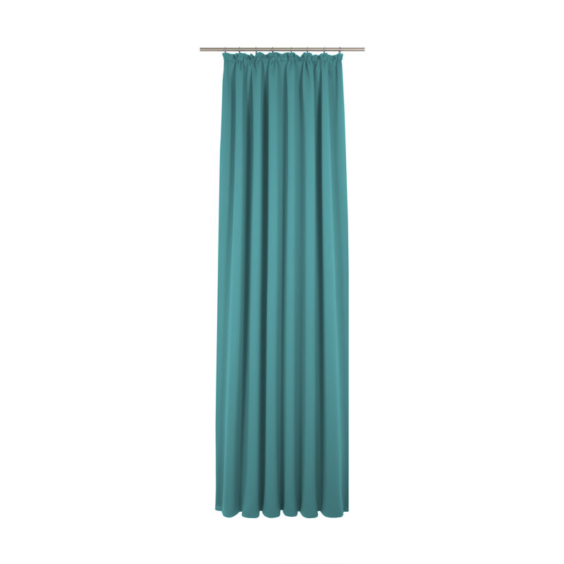 Marybel Room Darkening Single Curtain Panel, 132W x 225D cm, Turquoise