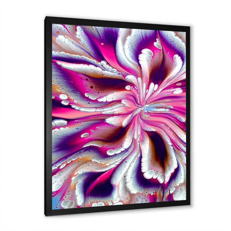 Fluide abstrait coloré coloré - décoration murale moderne en toile, H 20 po x l 12 po x P 1 po, Cadre photo noir