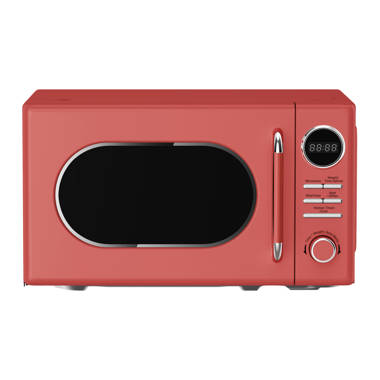 Nostalgia 0. 9 cu. ft. 800-Watt Retro Microwave Oven in Aqua