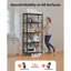 Étagère de rangement pliable à 5 niveaux avec roulettes 28 x 13 x 66 pouces