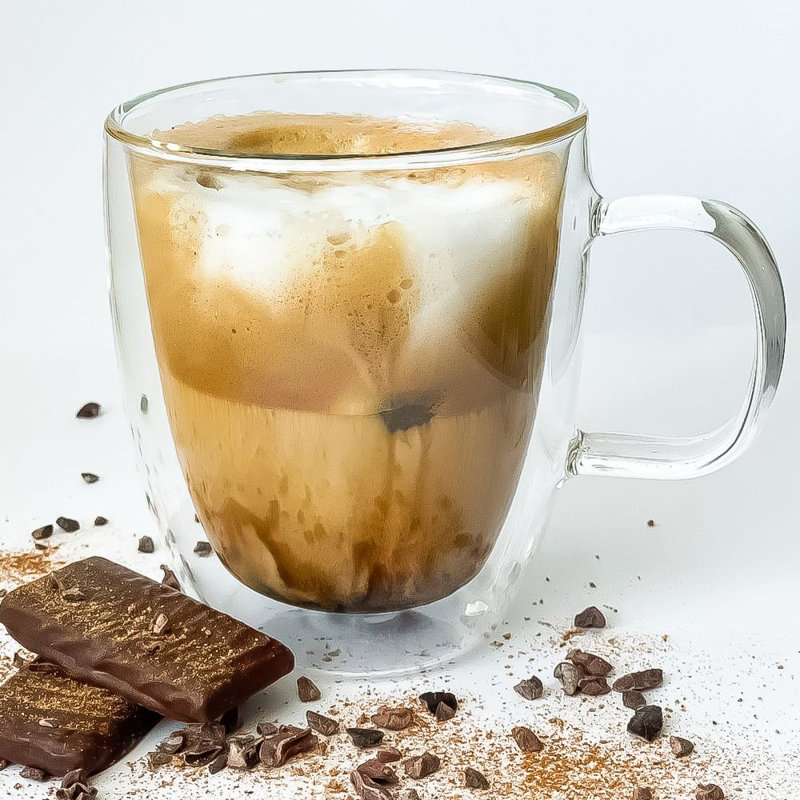 Tasse en verre à double paroi avec poignée, 12