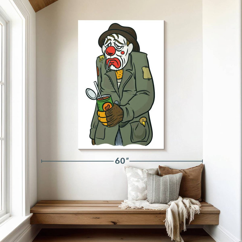 Leisha Hobo Clown, 48" H x 32" W