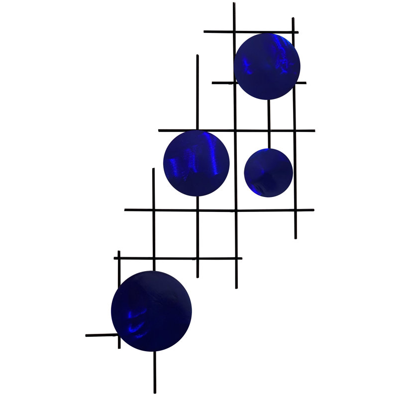 Satellites décoratifs en métal, Bleu bonbon